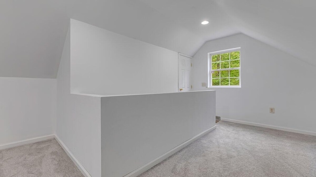79 Delaware Dr, Jim Thorpe, PA 18229 - additional living space with lofted ceiling, carpet flooring, baseboards, and recessed lighting