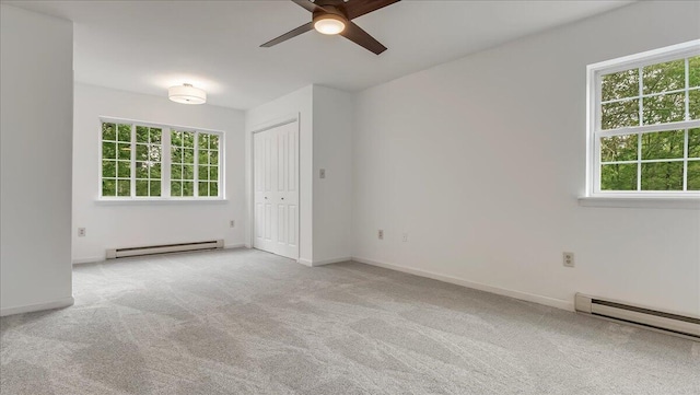 79 Delaware Dr, Jim Thorpe, PA 18229 - unfurnished bedroom with a baseboard heating unit, carpet floors, and baseboards