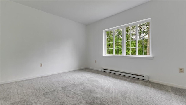 79 Delaware Dr, Jim Thorpe, PA 18229 - empty room with baseboard heating, carpet, and baseboards