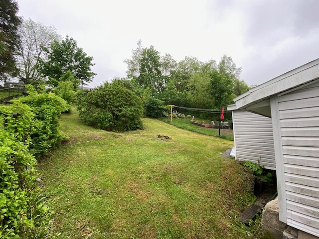 view of green lawn