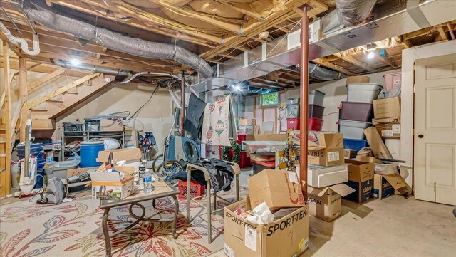 600 N Harrity Rd, Palmerton, PA 18071 - unfinished below grade area with stairs