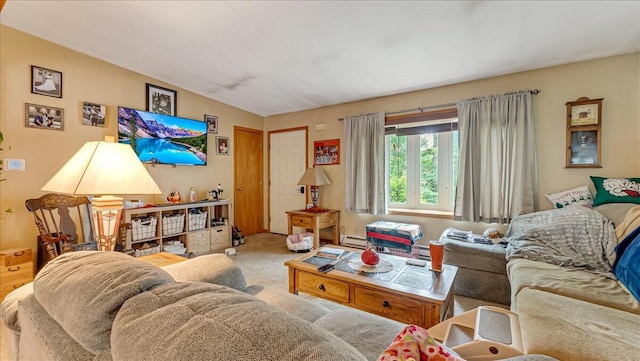 600 N Harrity Rd, Palmerton, PA 18071 - carpeted living room with vaulted ceiling