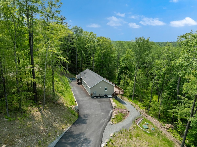 2016 Locust Ridge Rd, Pocono Lake, PA 18347 - aerial view of property and surrounding area featuring a heavily wooded area