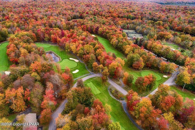 2222 Hillcrest Dr, Pocono Pines, PA 18350 - bird's eye view with a forest view and golf course view