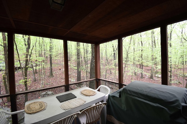 158 Saunders Dr, Bushkill, PA 18324 - sunroom / solarium with healthy amount of natural light and a forest view