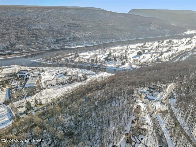 bird's eye view featuring a mountain view