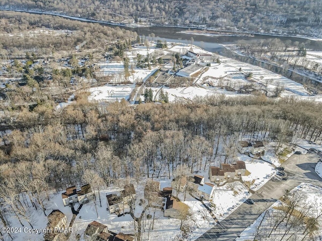 view of snowy aerial view