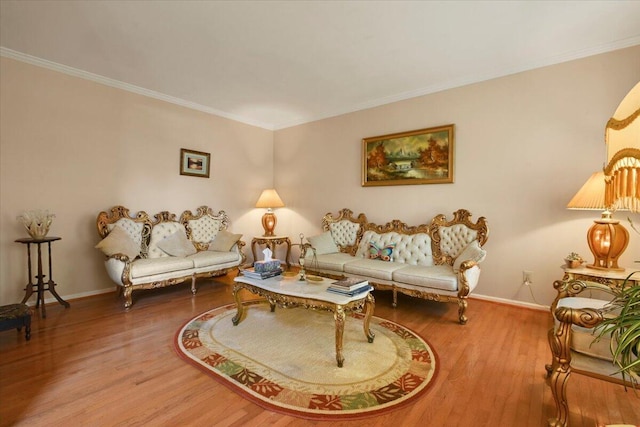 2358 Snapdragon Pt, East Stroudsburg, PA 18301 - living room featuring wood finished floors and crown molding