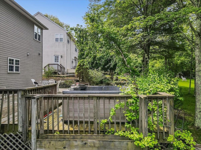 2358 Snapdragon Pt, East Stroudsburg, PA 18301 - view of wooden terrace