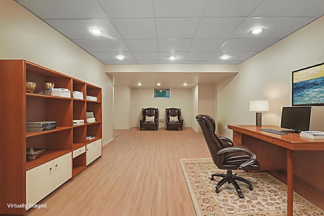 2358 Snapdragon Pt, East Stroudsburg, PA 18301 - home office with light wood-type flooring and recessed lighting