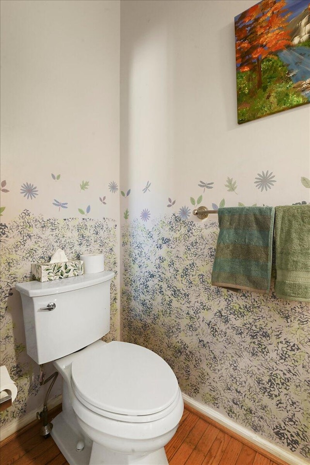 2358 Snapdragon Pt, East Stroudsburg, PA 18301 - half bath featuring wood-type flooring and wallpapered walls