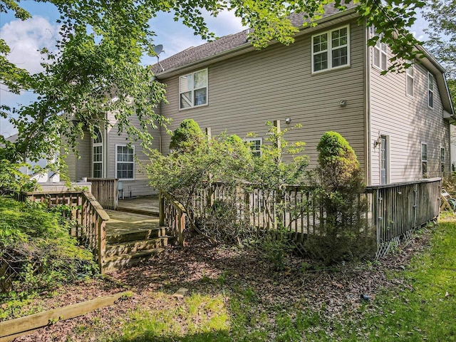 2358 Snapdragon Pt, East Stroudsburg, PA 18301 - back of house with a wooden deck