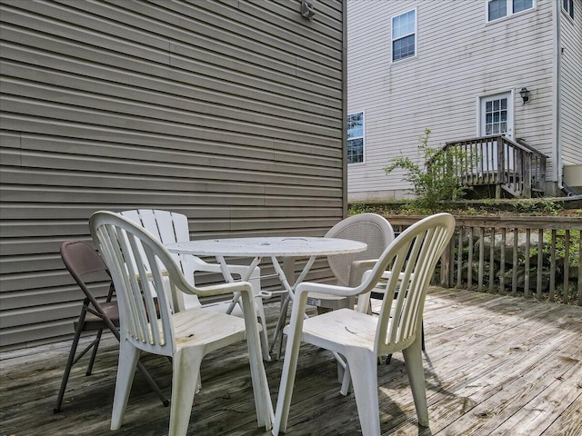 2358 Snapdragon Pt, East Stroudsburg, PA 18301 - wooden terrace with outdoor dining space