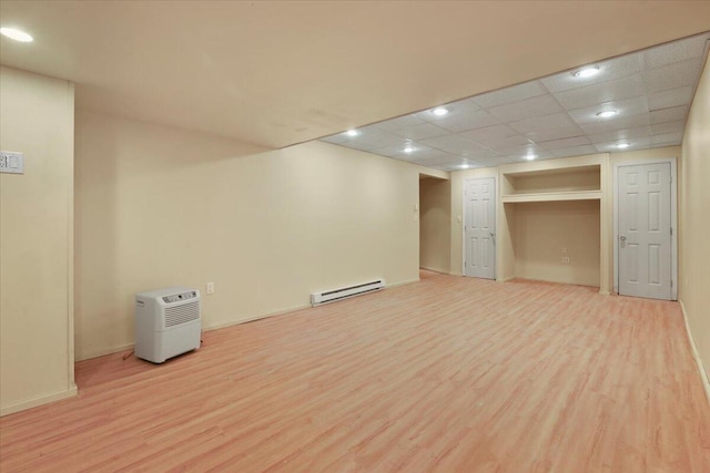 2358 Snapdragon Pt, East Stroudsburg, PA 18301 - finished basement featuring baseboard heating, light wood-style floors, and recessed lighting