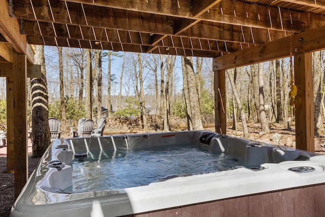 7 Park Ln, Lake Harmony, PA 18624 - view of patio / terrace with a hot tub