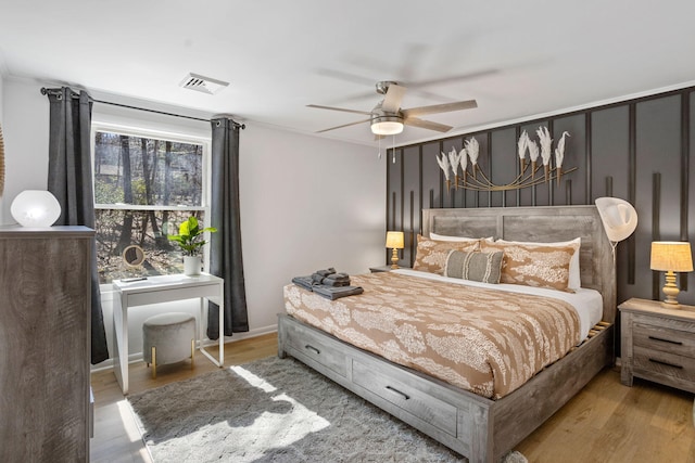 7 Park Ln, Lake Harmony, PA 18624 - bedroom featuring wood finished floors and a ceiling fan