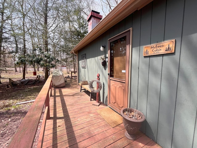 view of wooden deck