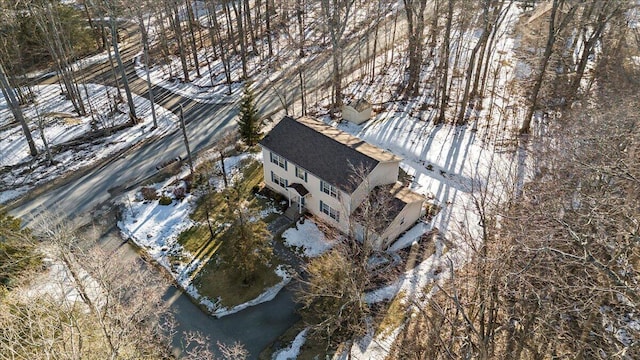 view of snowy aerial view