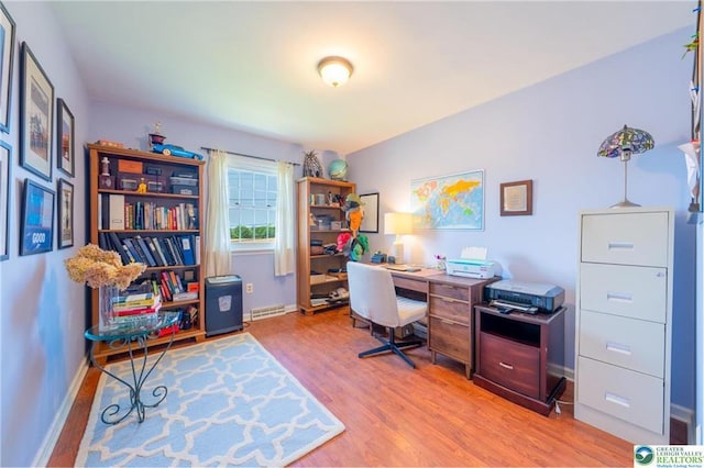 5622 Snowdrift Rd, Orefield, PA 18069 - home office featuring wood finished floors and baseboards