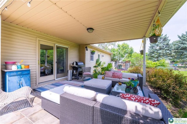 5622 Snowdrift Rd, Orefield, PA 18069 - view of patio / terrace with an outdoor living space and grilling area