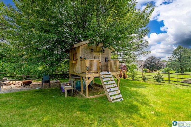 5622 Snowdrift Rd, Orefield, PA 18069 - view of jungle gym featuring an outdoor fire pit