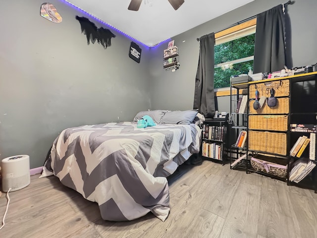 163 Granite Rd, Long Pond, PA 18334 - bedroom with wood finished floors and ceiling fan