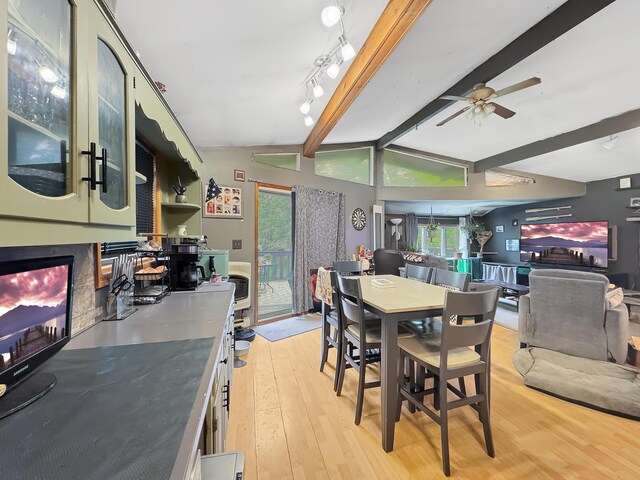 163 Granite Rd, Long Pond, PA 18334 - dining space with a ceiling fan and light wood finished floors