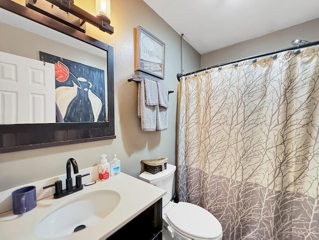 163 Granite Rd, Long Pond, PA 18334 - bathroom with vanity, toilet, and a shower with curtain