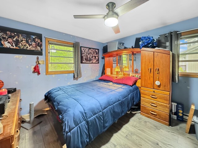 163 Granite Rd, Long Pond, PA 18334 - bedroom featuring wood finished floors and a ceiling fan