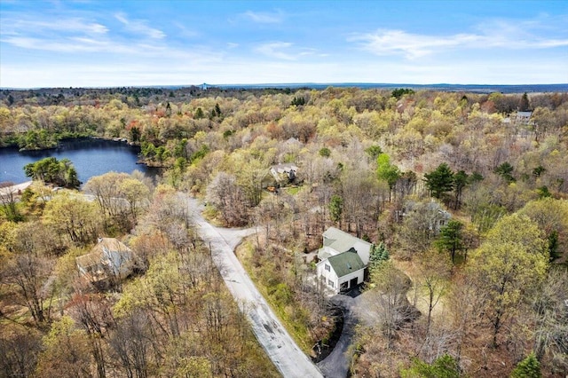 348 Mountain Top Lake Rd, Long Pond, PA 18334 - aerial view of property and surrounding area with a forest and a nearby body of water