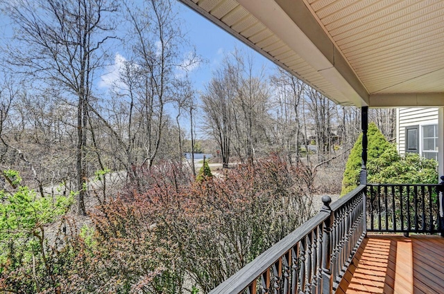 348 Mountain Top Lake Rd, Long Pond, PA 18334 - balcony featuring view of wooded area