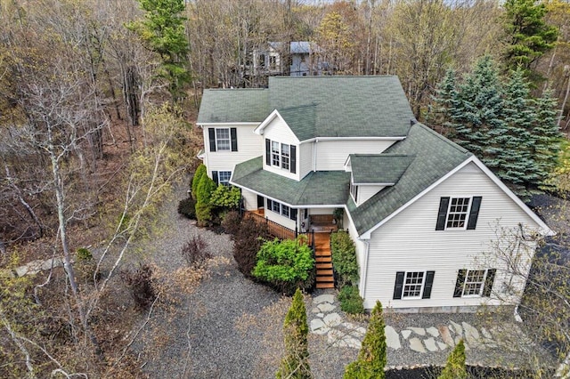 348 Mountain Top Lake Rd, Long Pond, PA 18334 - view from above of property with a forest