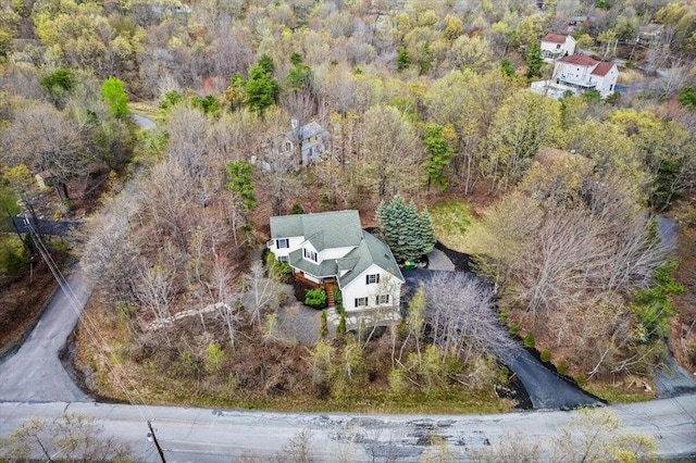 348 Mountain Top Lake Rd, Long Pond, PA 18334 - aerial view of property and surrounding area featuring a heavily wooded area