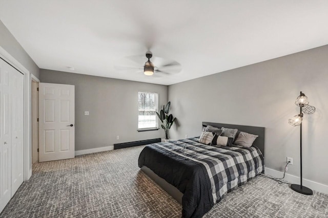 348 Mountain Top Lake Rd, Long Pond, PA 18334 - carpeted bedroom featuring baseboards and ceiling fan