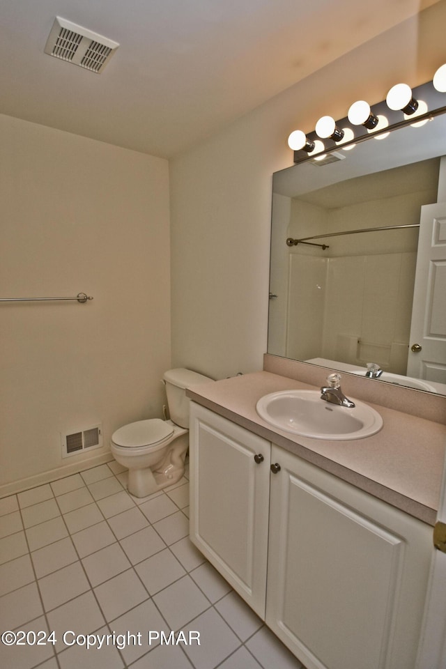 127 Bethpage Ter, Easton, PA 18042 - bathroom with tile patterned floors, vanity, and a shower