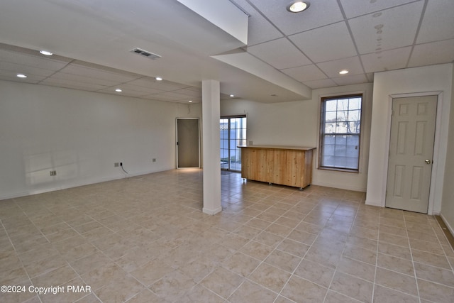 127 Bethpage Ter, Easton, PA 18042 - unfurnished room with a paneled ceiling, light tile patterned floors, and recessed lighting