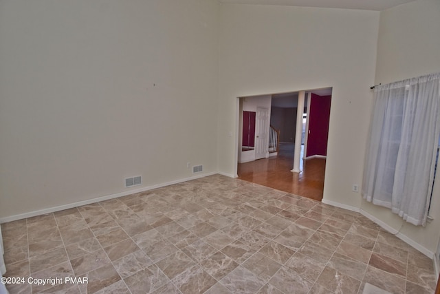 127 Bethpage Ter, Easton, PA 18042 - unfurnished room with a high ceiling and baseboards