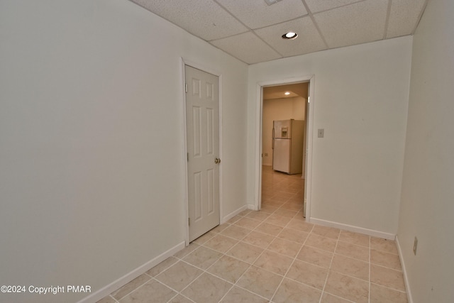 127 Bethpage Ter, Easton, PA 18042 - unfurnished room with recessed lighting, light tile patterned floors, and a paneled ceiling