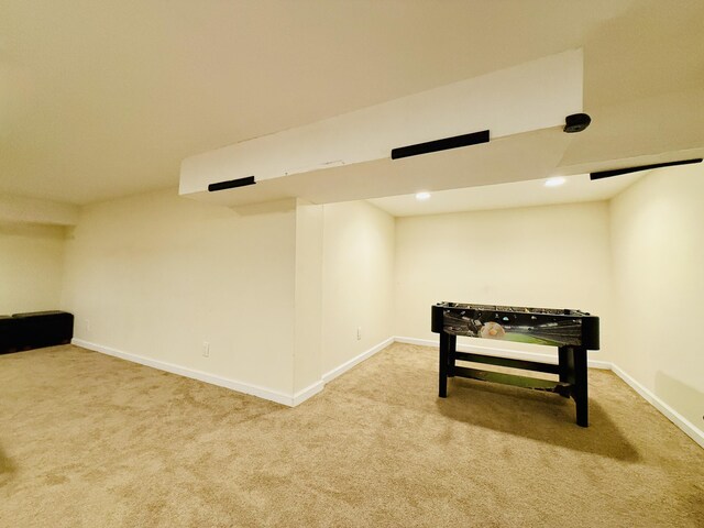 119 Sterling Cir, Bushkill, PA 18324 - rec room with carpet flooring and recessed lighting