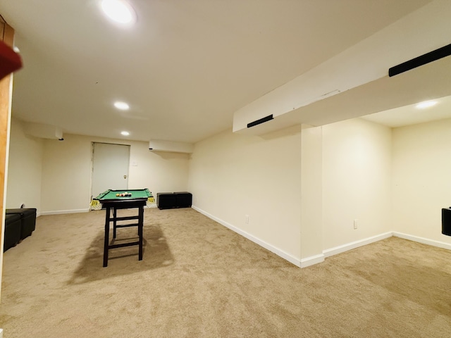 119 Sterling Cir, Bushkill, PA 18324 - game room with carpet, recessed lighting, and billiards table