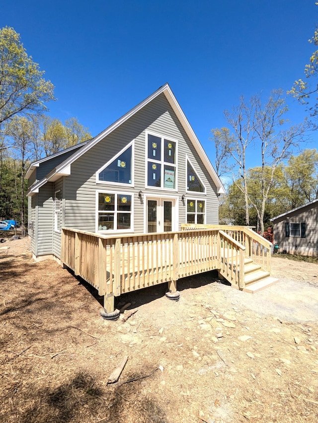 251 Bellingham Dr, Bushkill, PA 18324 - back of house featuring a deck