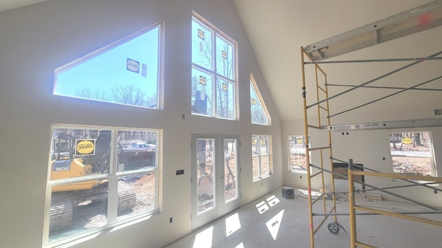 251 Bellingham Dr, Bushkill, PA 18324 - interior space with a high ceiling and healthy amount of natural light