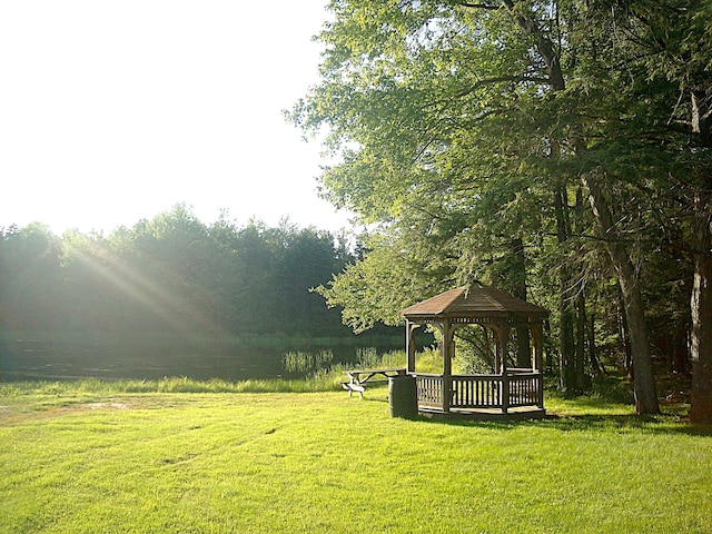 view of yard featuring a gazebo