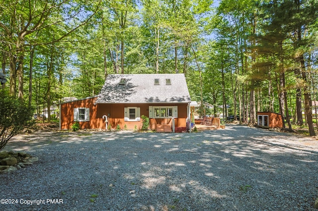 view of cape cod home