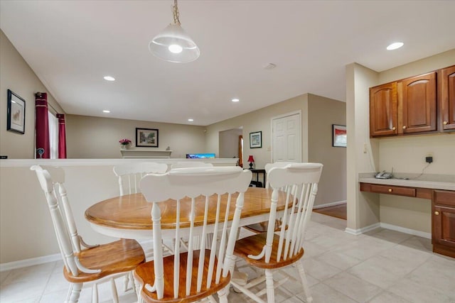 706 Franklin Ct, East Stroudsburg, PA 18302 - dining room with recessed lighting and built in desk
