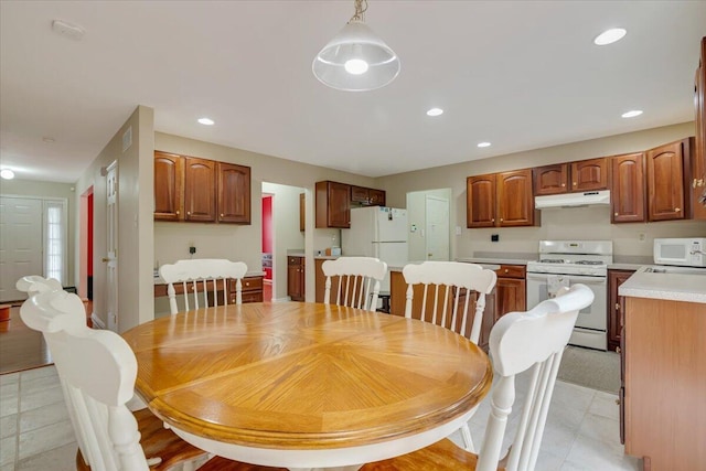706 Franklin Ct, East Stroudsburg, PA 18302 - dining room with recessed lighting and light tile patterned floors