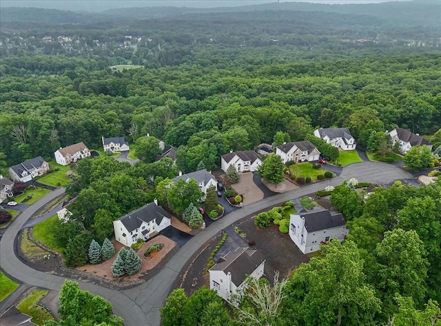 706 Franklin Ct, East Stroudsburg, PA 18302 - aerial view of property and surrounding area with a heavily wooded area and nearby suburban area