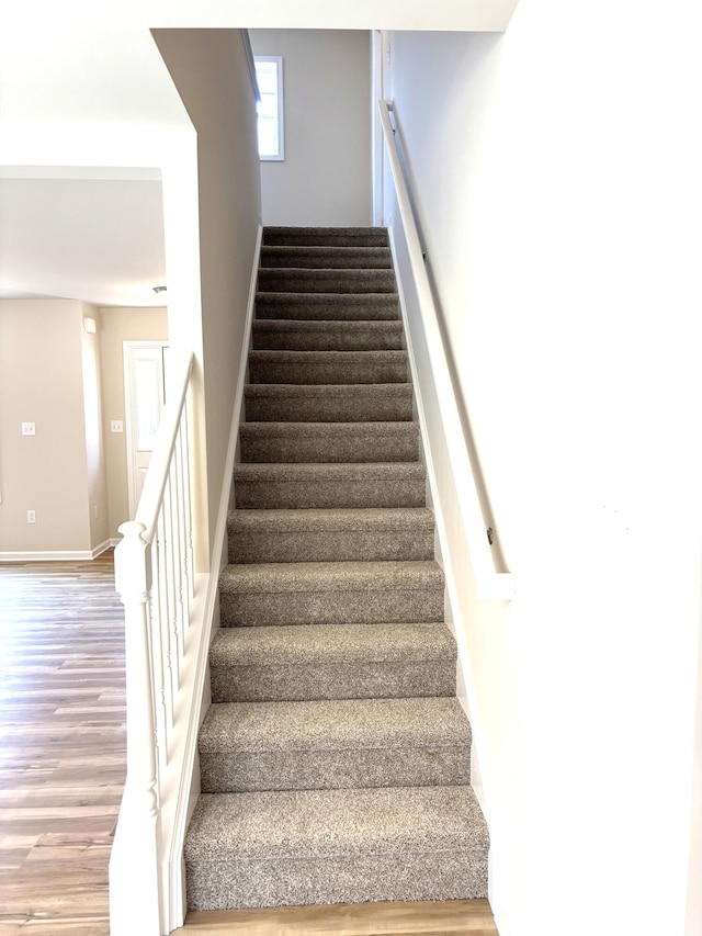 20 Leaf Ct, East Stroudsburg, PA 18302 - staircase with wood finished floors and baseboards