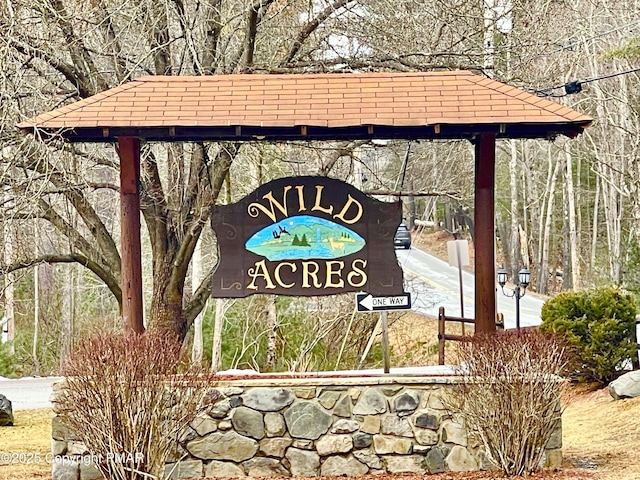 view of community sign