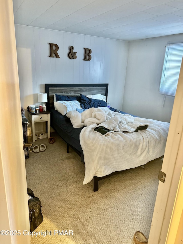 bedroom with carpet